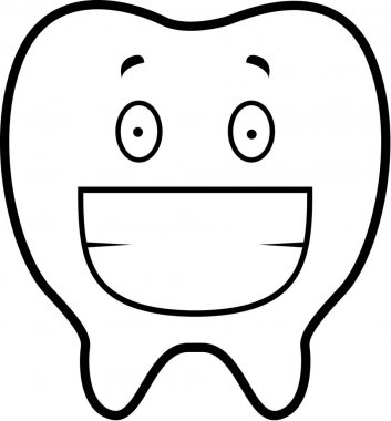 Çizgi film diş gülümseyen