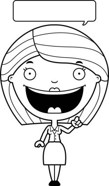 Çizgi film iş kadın fikri