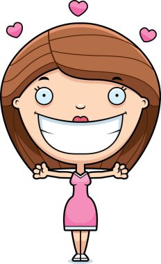 Çizgi film kadın kucaklama