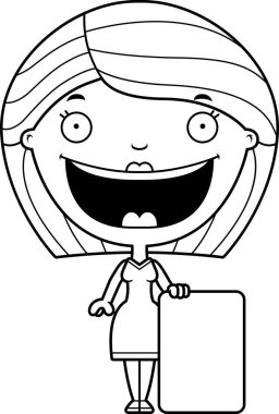 Çizgi film kadın işaret