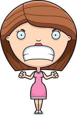 Kızgın çizgi film kadın