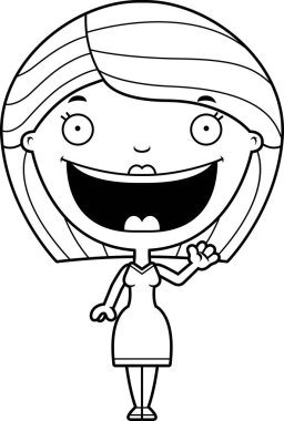 çizgi film kadın sallıyor