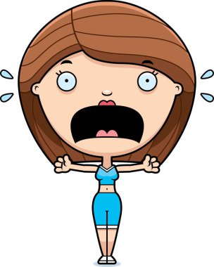 Korkmuş karikatür Fitness kadın