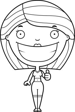 Çizgi film Fitness kadın Yaşasın