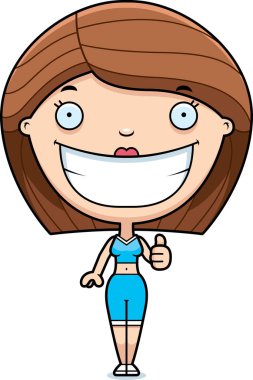 Çizgi film Fitness kadın Yaşasın