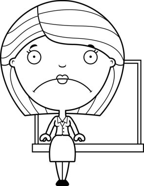 Üzgün çizgi film öğretmen