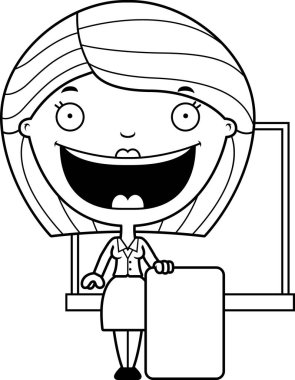 Çizgi film öğretmen işareti