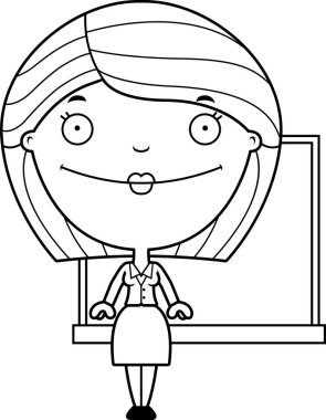 Mutlu çizgi film öğretmen