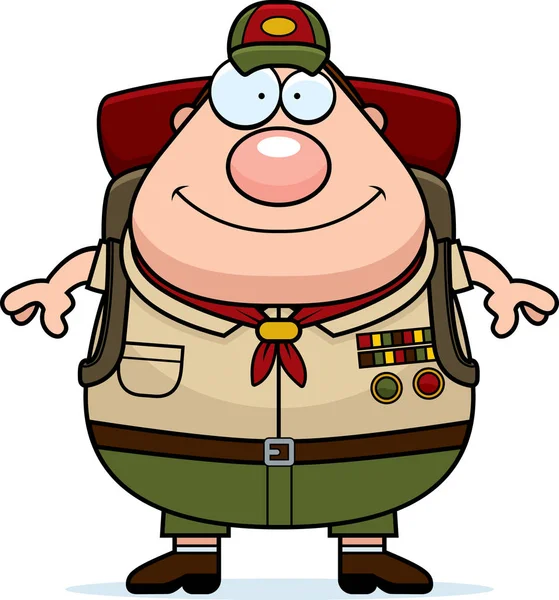 Cartoon Scoutmaster Sac à dos — Image vectorielle