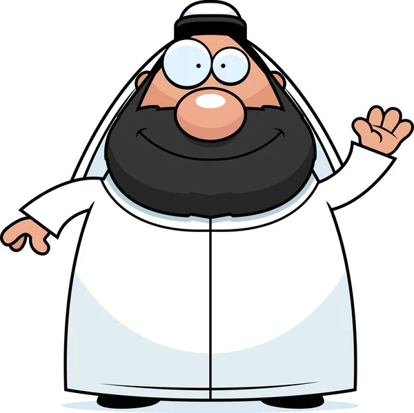 Kreslený Sheikh mávat — Stockový vektor