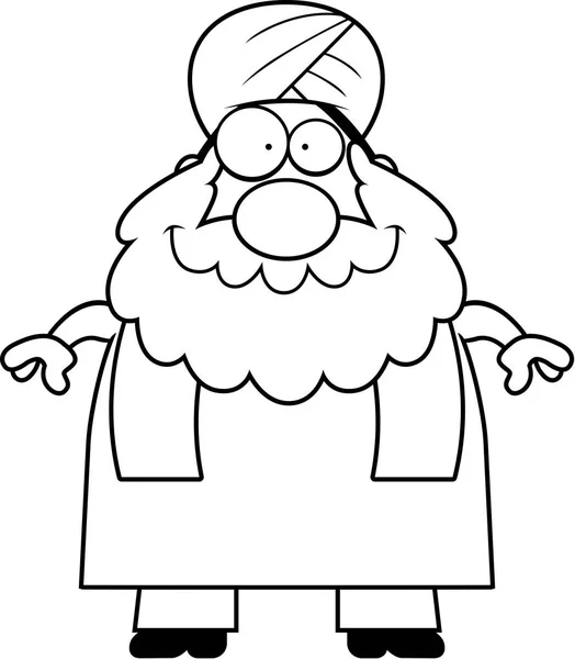 Cartone animato sorridente Sikh — Vettoriale Stock