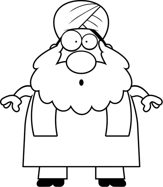 Caricature surprenante Sikh — Image vectorielle