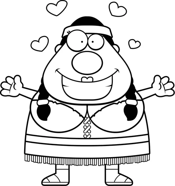 Çizgi film Kızılderili kucaklama