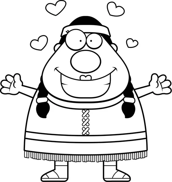 Çizgi film Kızılderili kucaklama