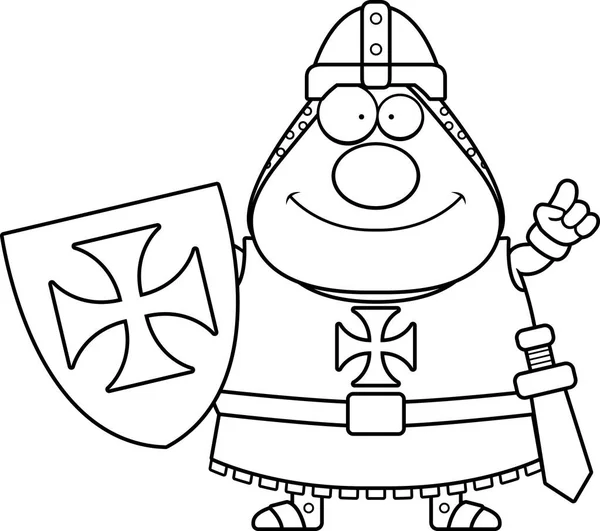 Kreslený Templar myšlenka — Stockový vektor