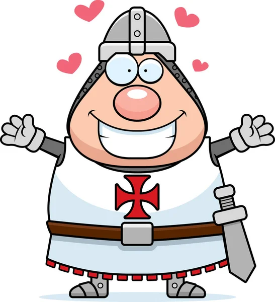 Çizgi film Templar kucaklama