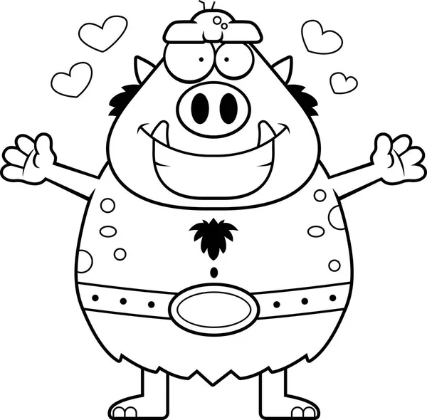 Çizgi film Troll kucaklama