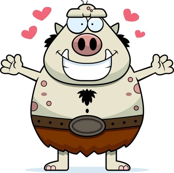 Çizgi film Troll kucaklama