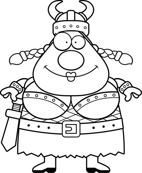 Çizgi film Valkyrie gülümseyen