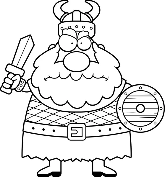 Cartoon boze Viking — Stockvector