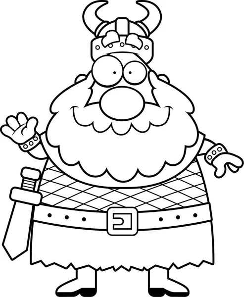 Çizgi film Viking sallayarak