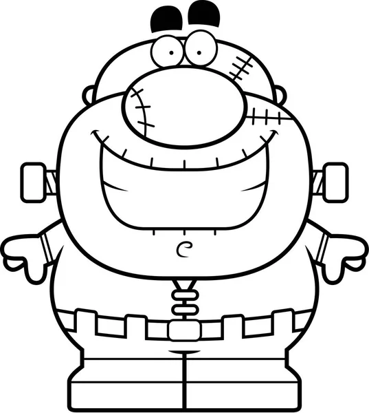 Desenhos animados sorridentes Frankenstein — Vetor de Stock