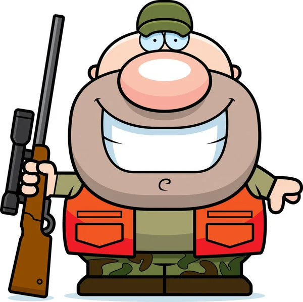 Gülümseyen karikatür avcı