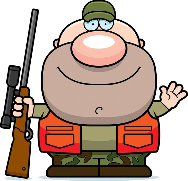 Çizgi film avcı sallayarak