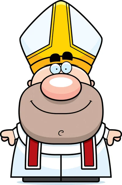 Felice Cartoon Pope — Vettoriale Stock