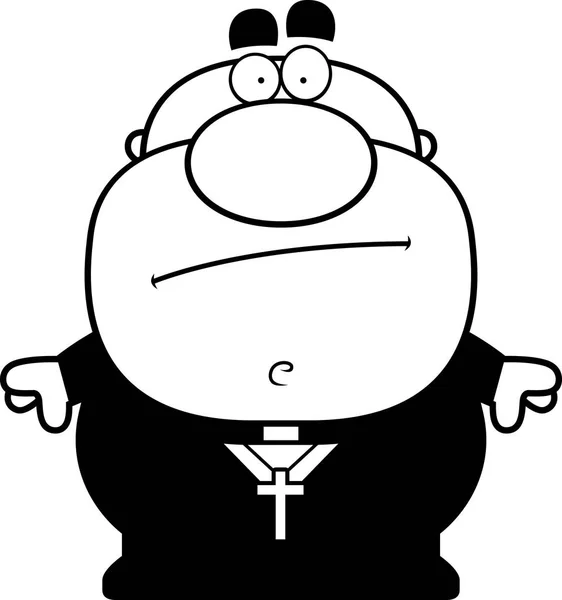 Cartoon präst uttråkad — Stock vektor