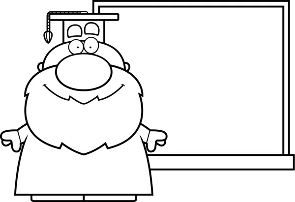 Cartoon Professor schoolbord — Stockvector