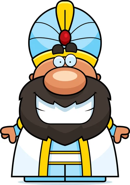 Dessin animé Sultan Souriant — Image vectorielle