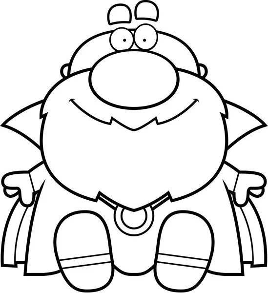 Çizgi film Sihirbazı oturma