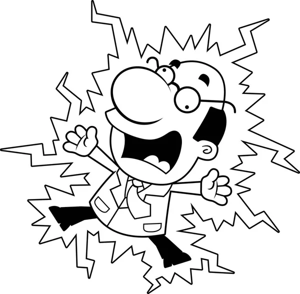 Çizgi film bilim adamı elektrik