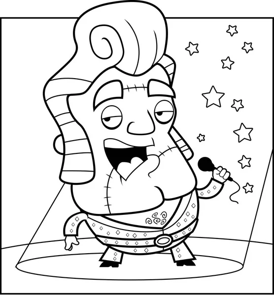 Outlined Angry Wizard Waving With Magic Wand — Stock Photo © HitToon