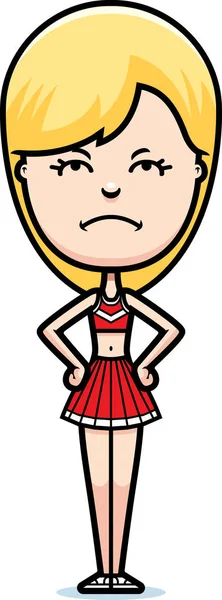 Angry Cartoon Cheerleader — Stock Vector