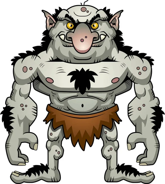 Cartoon Ugly Troll — Stock Vector