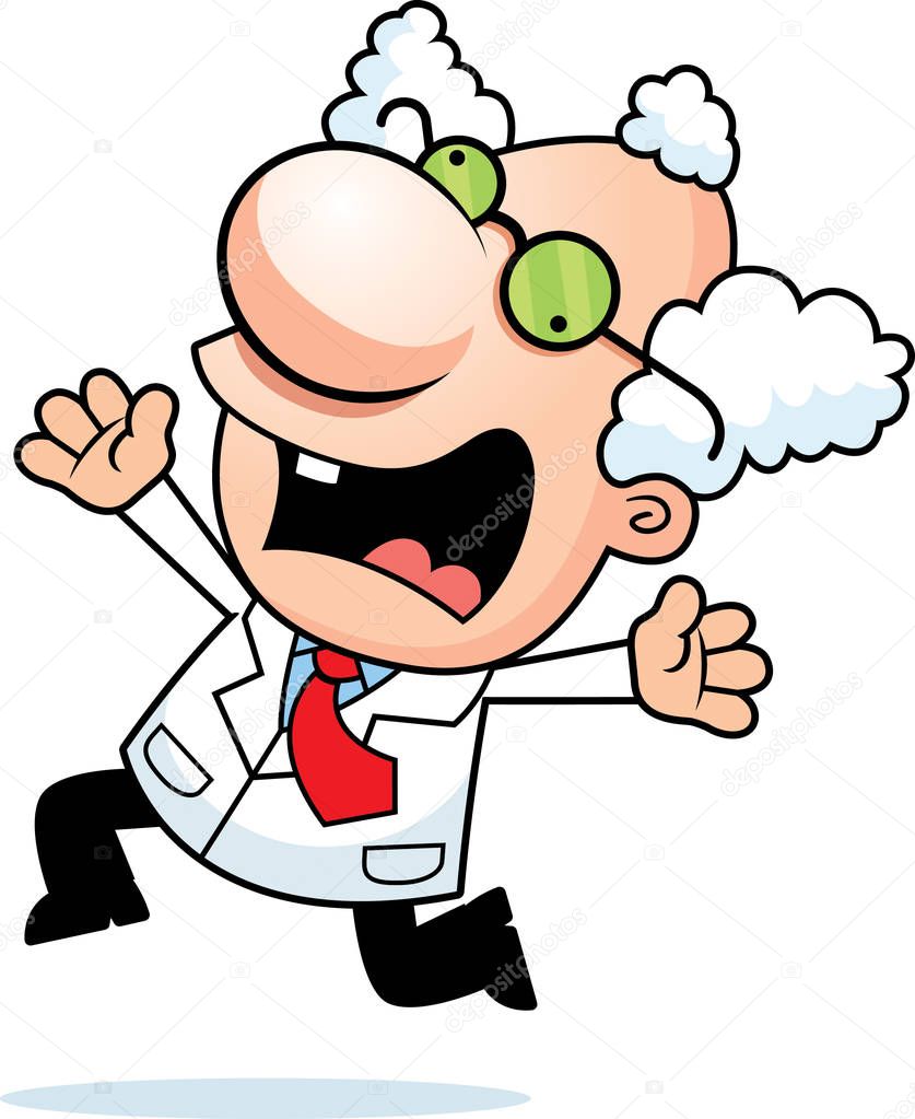 Cartoon Mad Scientist Panicking — Stock Vector © cthoman #154816256