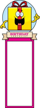 Karikatür doğum günü hediye grafik