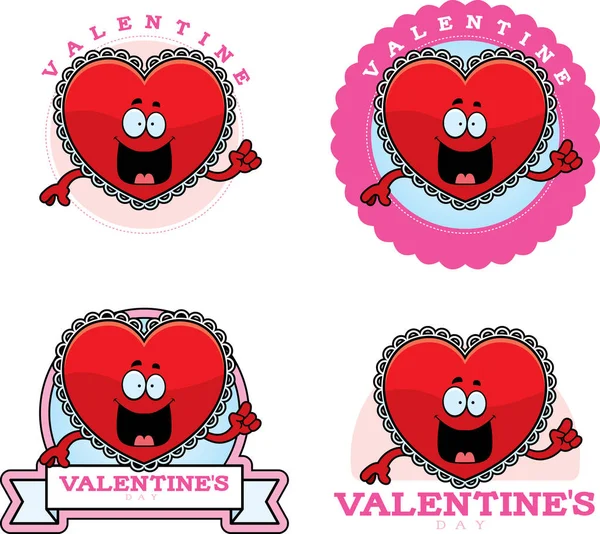 Cartoni animati Valentine Graphic — Vettoriale Stock