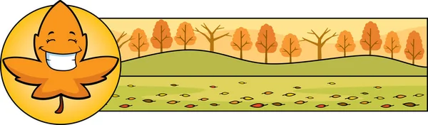 Feuille de dessin animé Thanksgiving Graphic — Image vectorielle