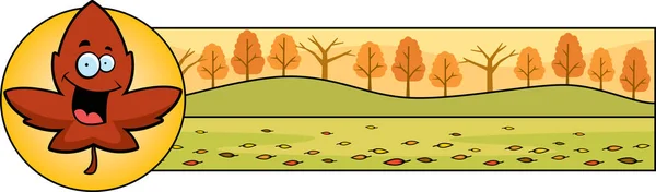 Feuille de dessin animé Thanksgiving Graphic — Image vectorielle