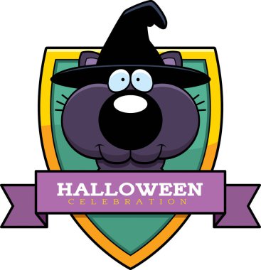 Çizgi film cadı kedi Cadılar Bayramı grafiği