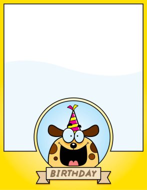 Karikatür doğum günü köpek grafiği