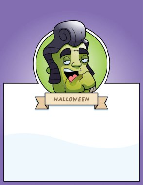 Karikatür canavar Cadılar Bayramı grafiği