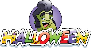 Karikatür canavar Cadılar Bayramı grafiği