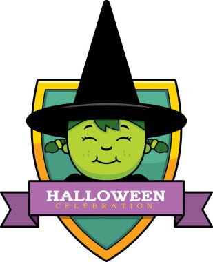 Çizgi film cadı Cadılar Bayramı grafiği