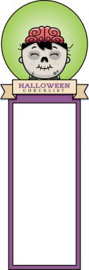 Çizgi film Zombie Halloween grafiği