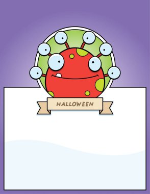 Karikatür canavar Cadılar Bayramı grafiği