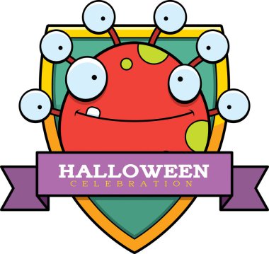 Karikatür canavar Cadılar Bayramı grafiği